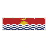 Drapeau des Kiribati grand format XL en polyester avec dix œillets