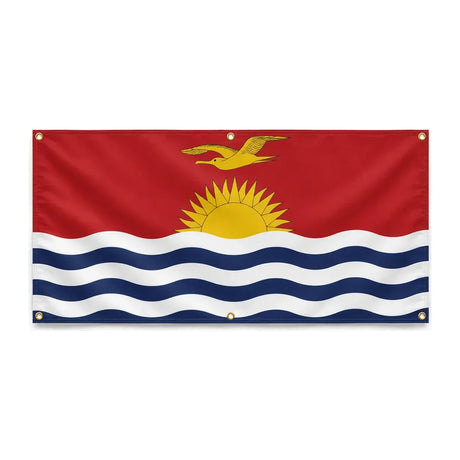Drapeau kiribati polyester résistant avec 6 œillets durable