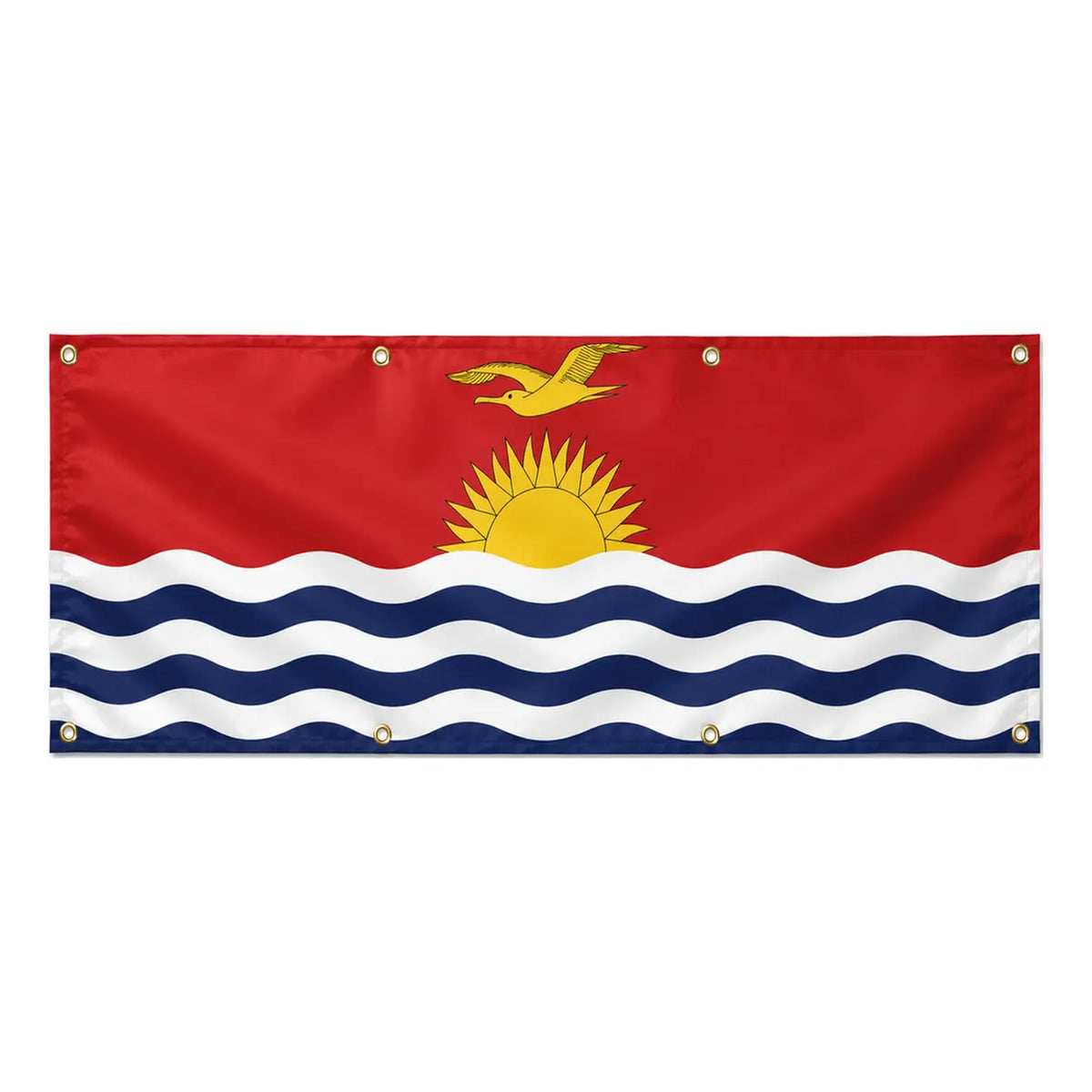 Drapeau kiribati résistant en polyester avec œillets