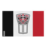 Drapeau des Nisga'a en plusieurs tailles 100 % polyester Imprimer avec Double ourlet - Pixelforma