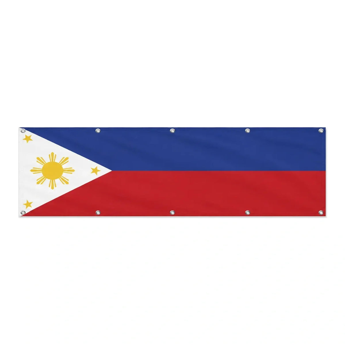 Drapeau des Philippines grand format XL en polyester avec dix œillets