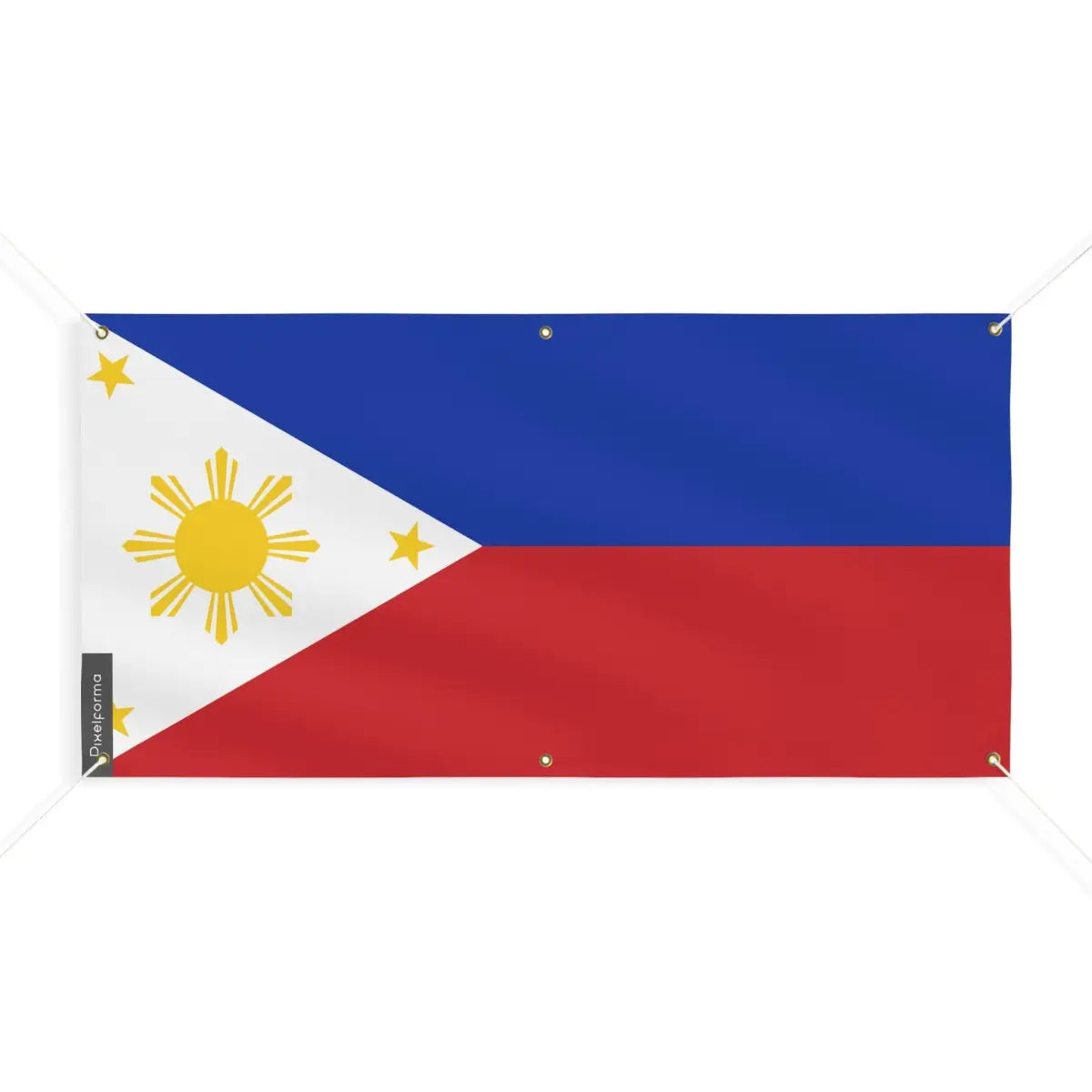 Drapeau des Philippines 6 Oeillets en Plusieurs Tailles (M) - Pixelforma 