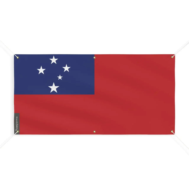 Drapeau des samoa 6 oeillets en plusieurs tailles (m) - pixelforma