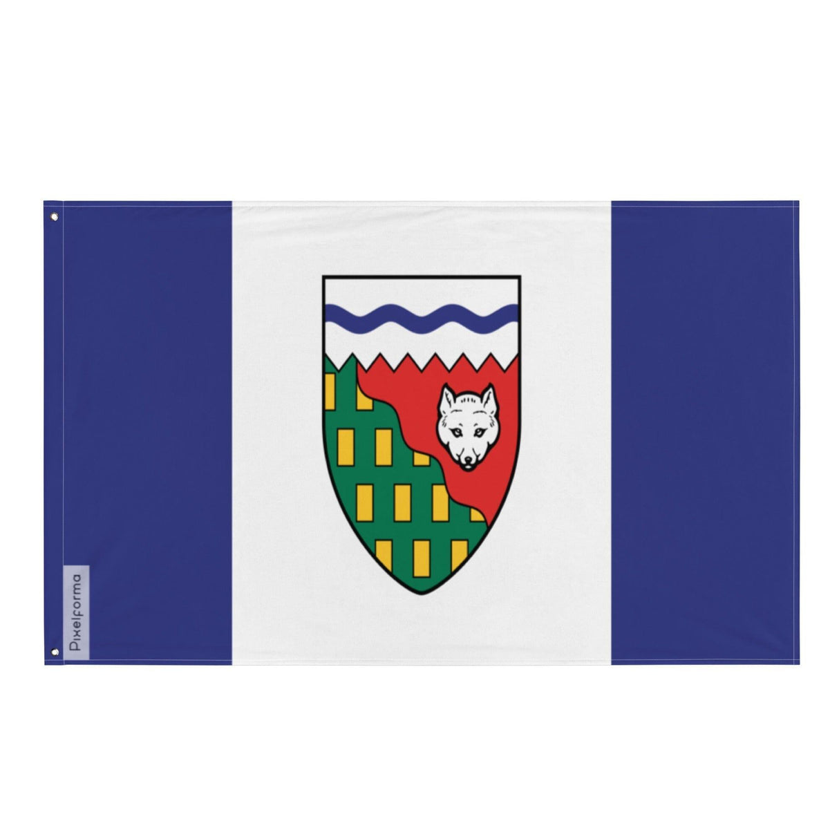 Drapeau des Territoires du Nord-Ouest canada en plusieurs tailles 100 % polyester Imprimer avec Double ourlet - Pixelforma