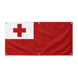Drapeau tonga polyester résistant œillets usage extérieur