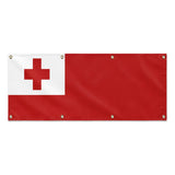 Drapeau tonga polyester résistant avec 8 œillets robustes