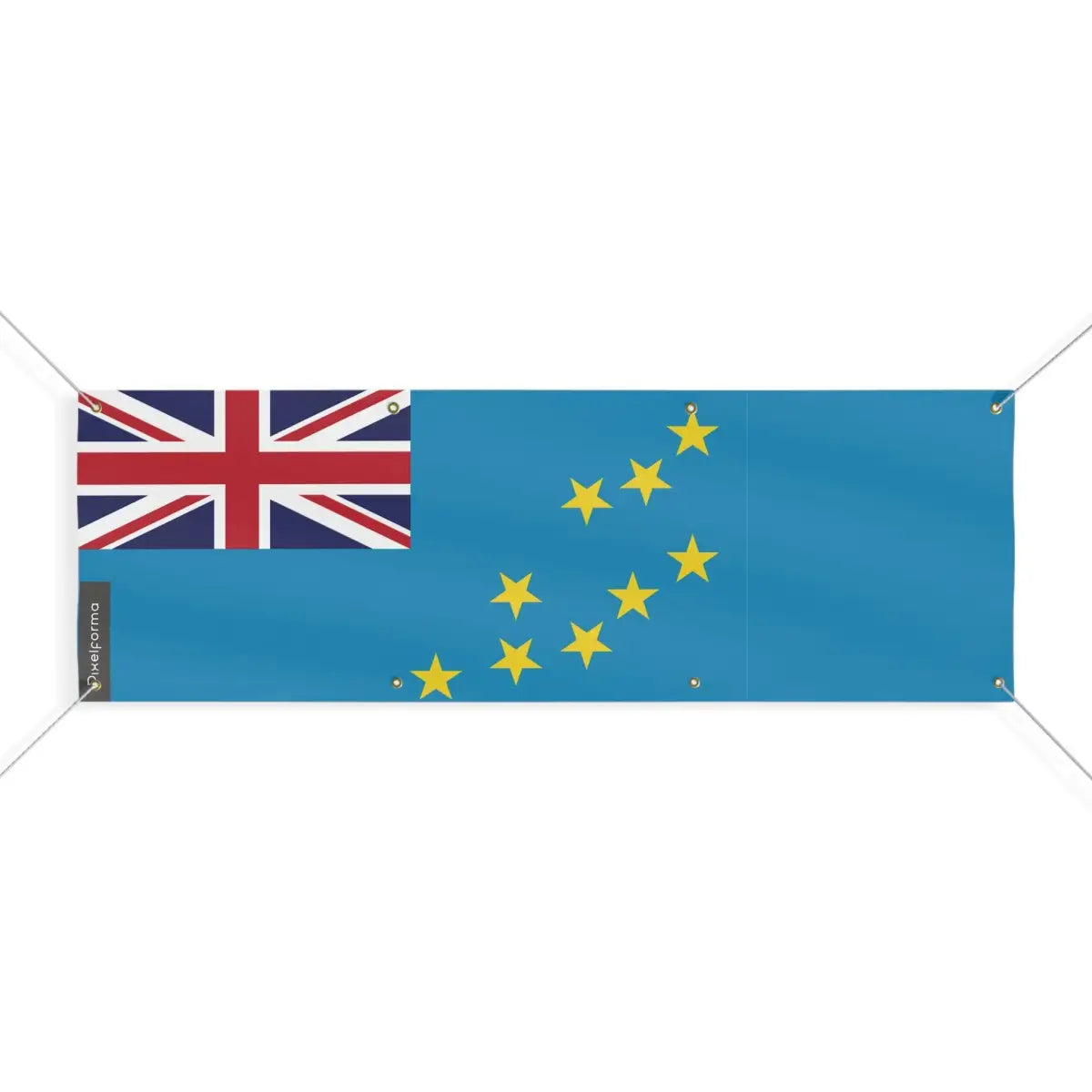 Drapeau des Tuvalu 8 Oeillets en Plusieurs Tailles (L) - Pixelforma 