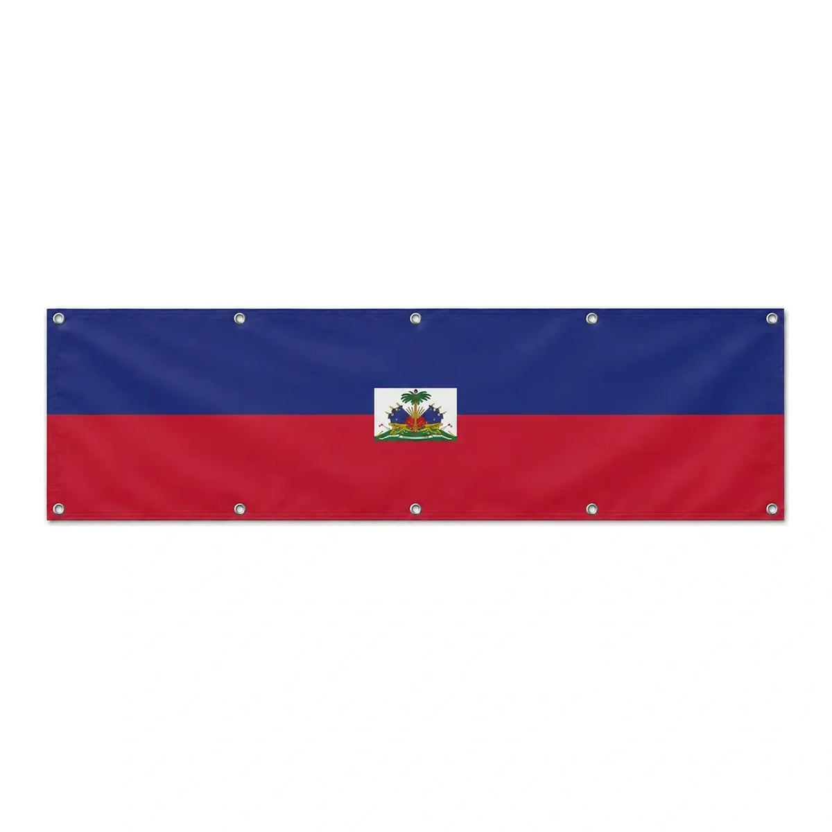 Drapeau d'Haïti grand format XL en polyester avec dix œillets