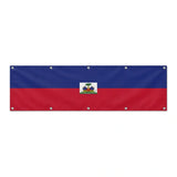 Drapeau d'Haïti grand format XL en polyester avec dix œillets