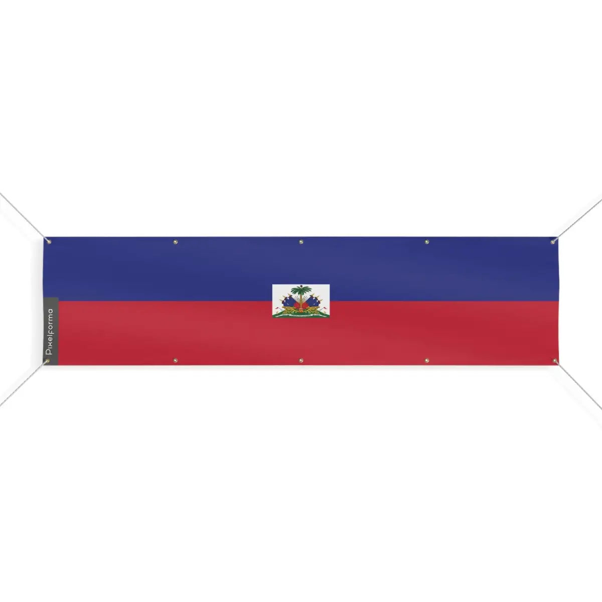 Drapeau d'Haïti 10 Oeillets en Plusieurs Tailles (XL) - Pixelforma 