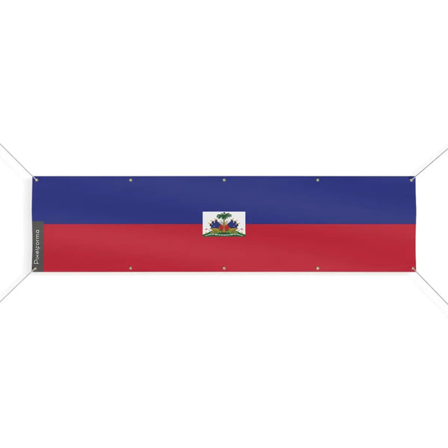 Drapeau d'Haïti 10 Oeillets en Plusieurs Tailles (XL) - Pixelforma 