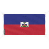 Drapeau d'Haïti 6 Oeillets en Plusieurs Tailles (M) - Pixelforma 