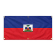 Drapeau haïti polyester résistant aux intempéries 6 œillets