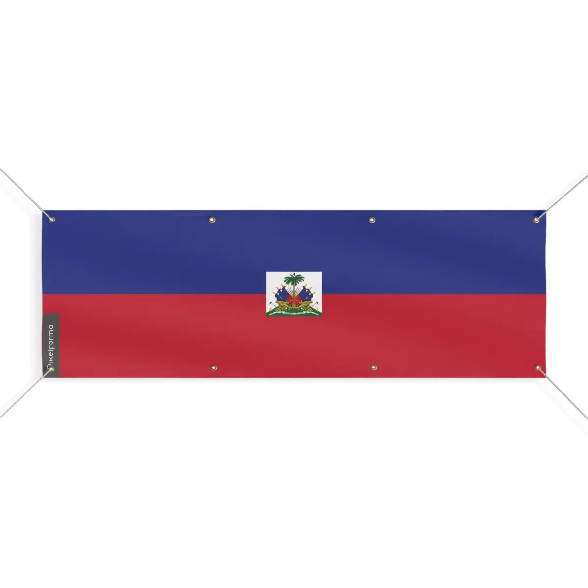 Drapeau d'Haïti 8 Oeillets en Plusieurs Tailles (L) - Pixelforma 