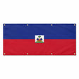 Drapeau haïti polyester résistant aux intempéries 8 œillets