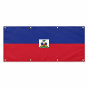 Drapeau haïti polyester résistant aux intempéries 8 œillets
