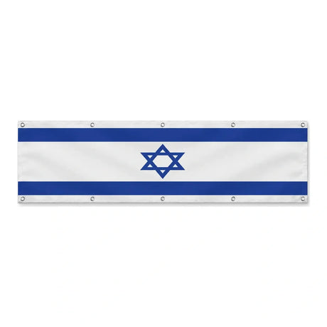 Drapeau d'Israël grand format XL en polyester avec dix œillets