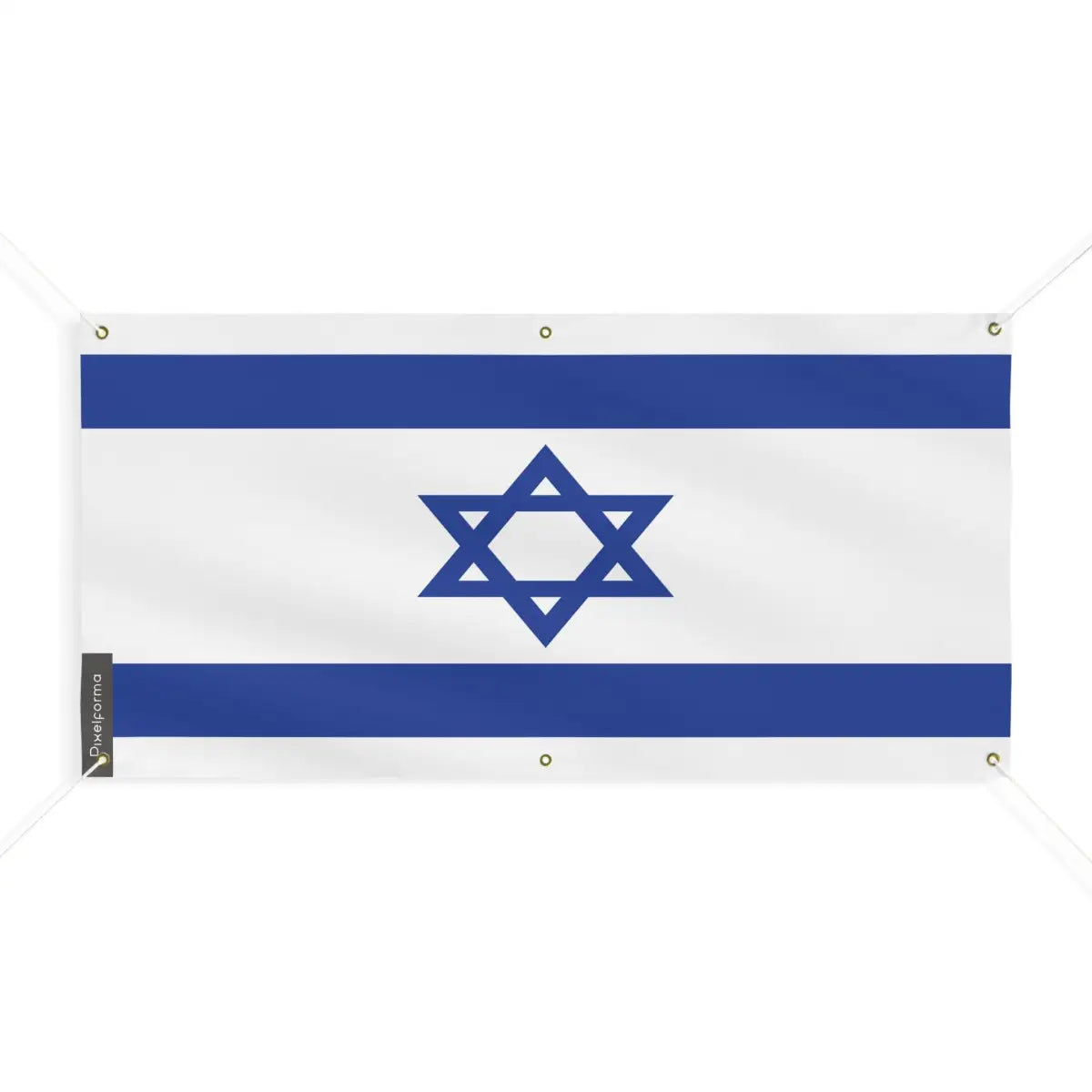 Drapeau d'Israël 6 Oeillets en Plusieurs Tailles (M) - Pixelforma 