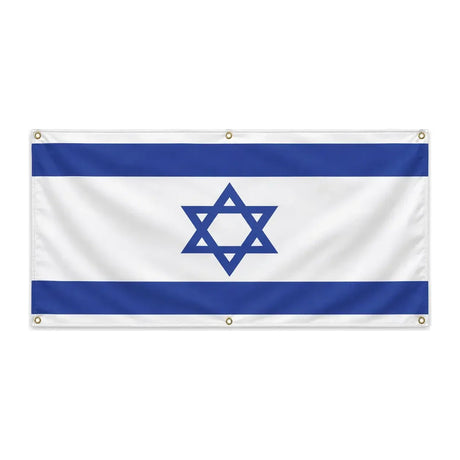 Drapeau israël polyester résistant aux intempéries 6 œillets