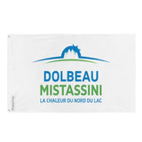 Drapeau dolbeau-mistassini polyester œillets à gauche