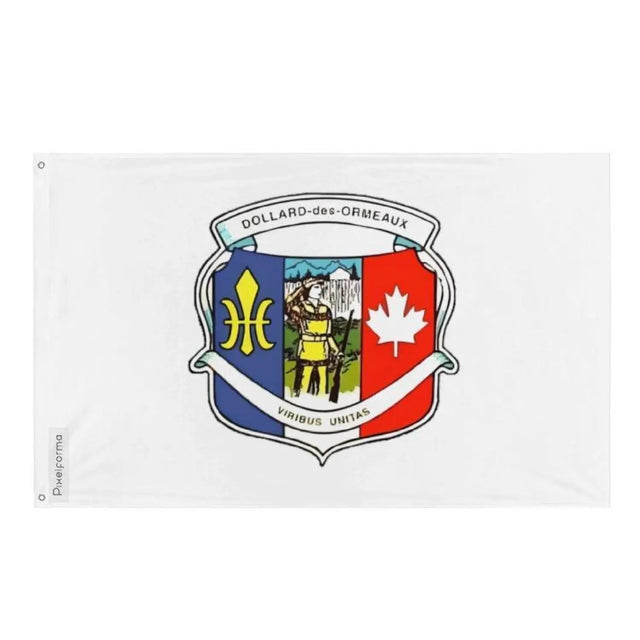 Drapeau dollard-des-ormeaux plusieurs tailles en polyester - pixelforma