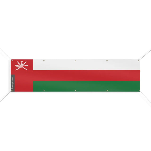 Drapeau d'Oman 10 Oeillets en Plusieurs Tailles (XL) - Pixelforma 