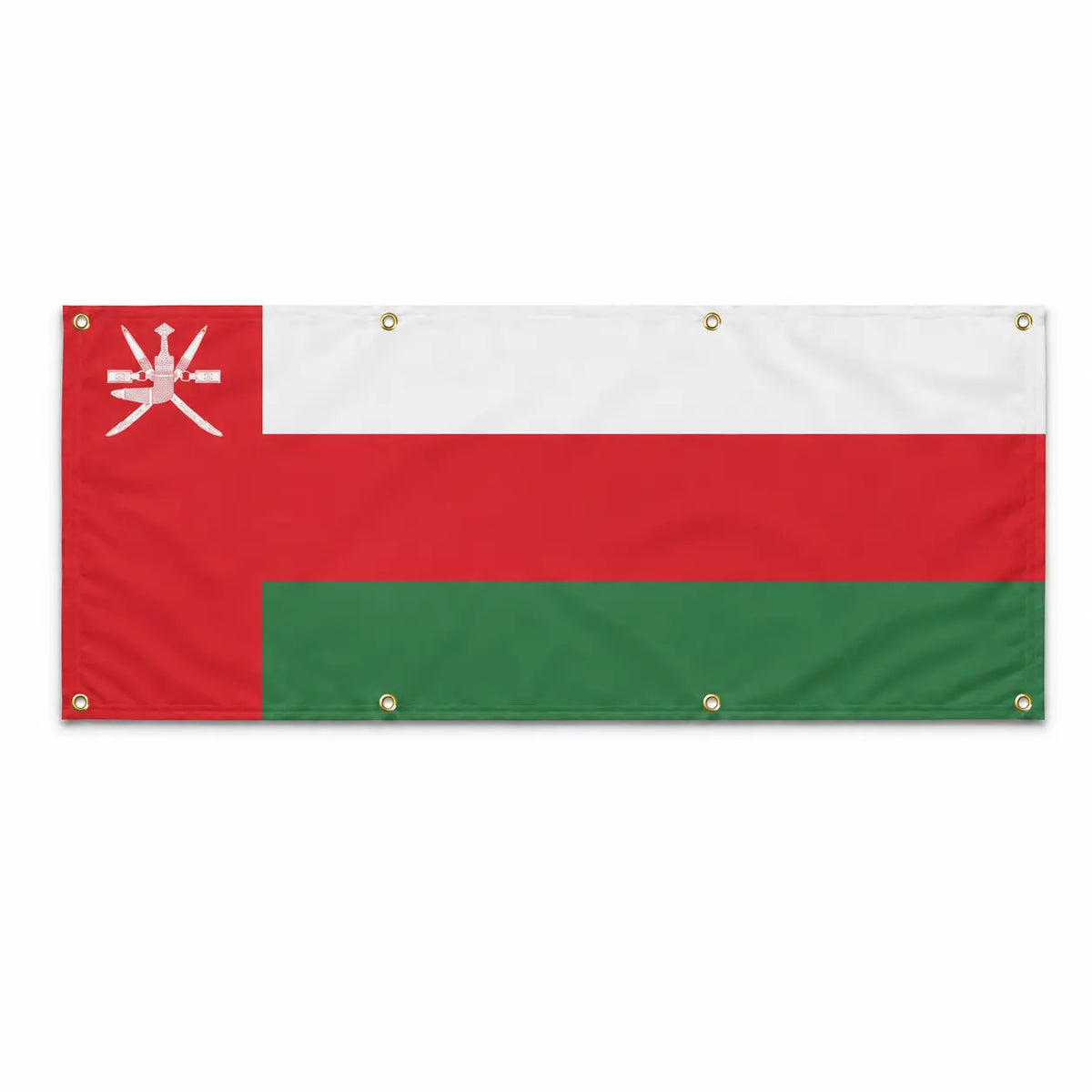 Drapeau oman polyester résistant aux intempéries 8 œillets