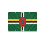 Drapeau de la Dominique format S en polyester avec dix œillets