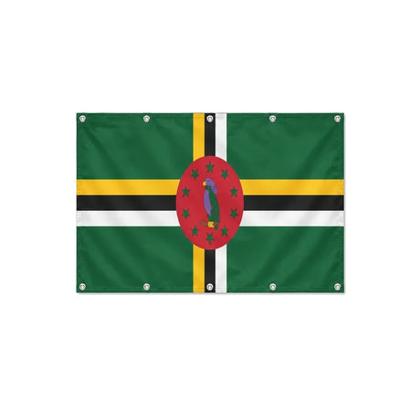 Drapeau de la Dominique format S en polyester avec dix œillets