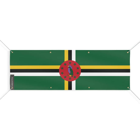Drapeau dominique en polyester résistant aux intempéries