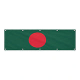 Drapeau du Bangladesh grand format XL en polyester avec dix œillets
