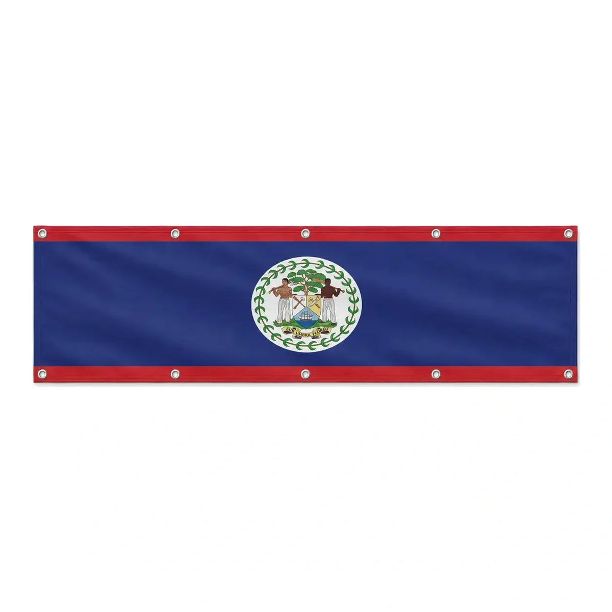 Drapeau du Belize grand format XL en polyester avec dix œillets