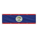 Drapeau du Belize grand format XL en polyester avec dix œillets