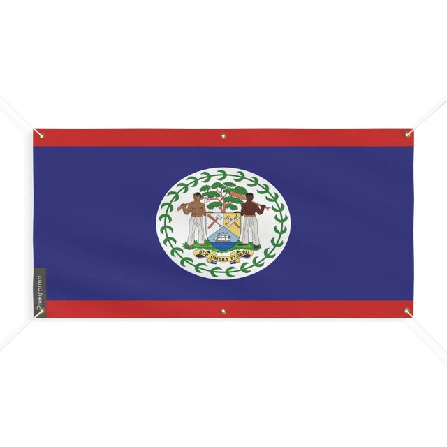 Drapeau du Belize 6 Oeillets en Plusieurs Tailles (M) - Pixelforma 