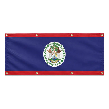 Drapeau belize polyester résistant usage extérieur prolongé