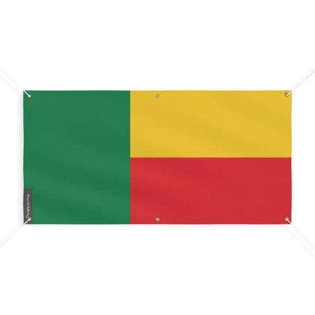 Drapeau du bénin 6 oeillets en plusieurs tailles (m) - pixelforma