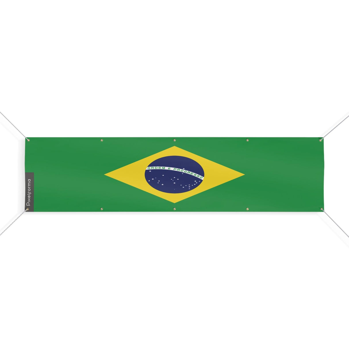 Drapeau du Brésil 10 Oeillets en plusieurs tailles - Pixelforma 