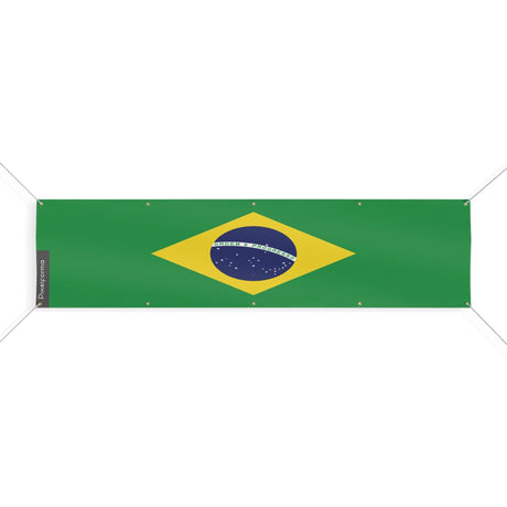 Drapeau du Brésil 10 Oeillets en plusieurs tailles - Pixelforma 