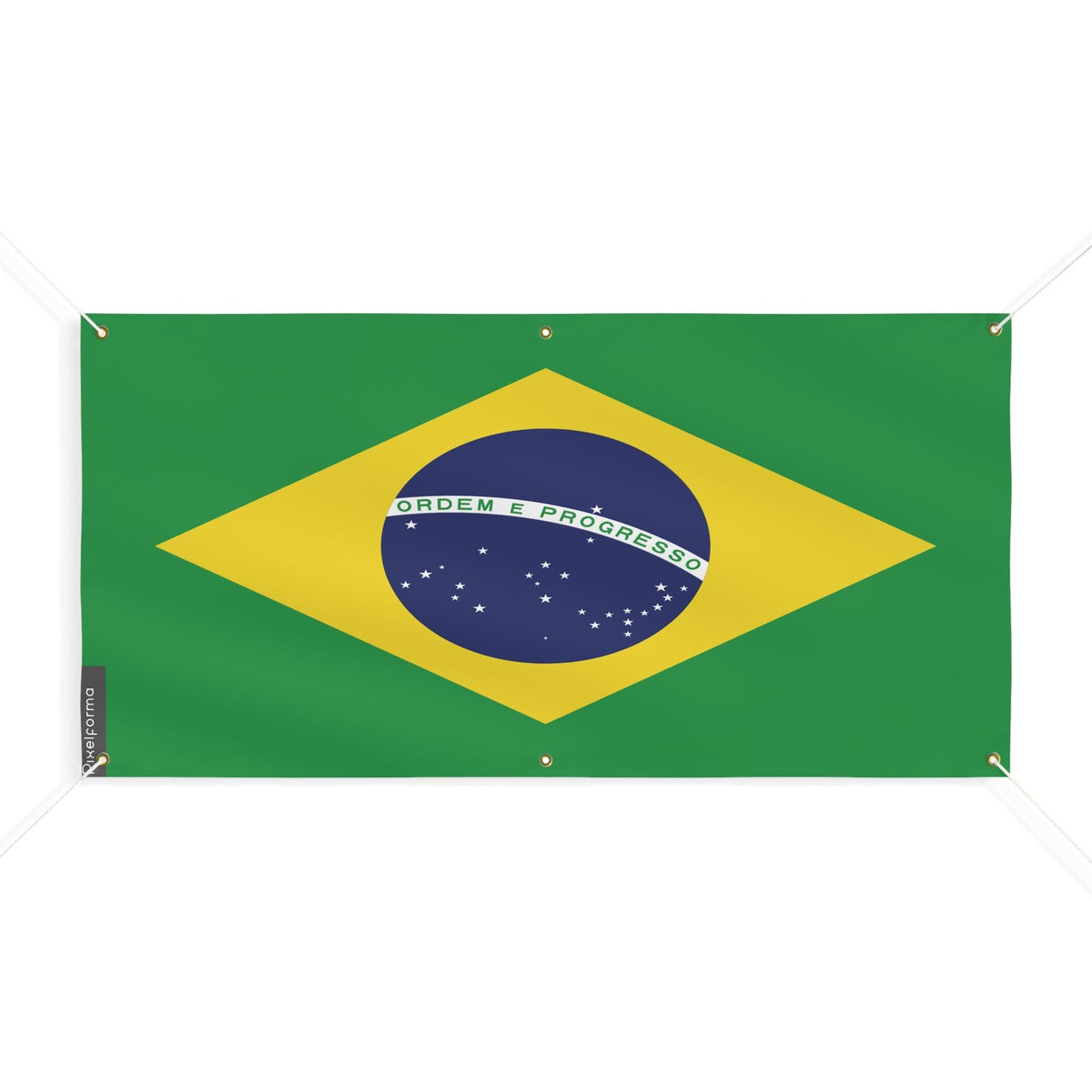 Drapeau du Brésil 6 Oeillets en plusieurs tailles - Pixelforma 