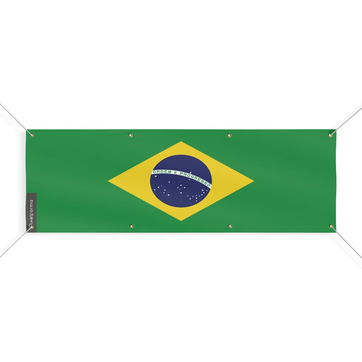 Drapeau du Brésil 8 Oeillets en plusieurs tailles - Pixelforma 