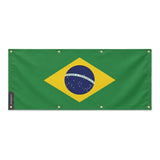 Drapeau brésil polyester résistant pour usage extérieur