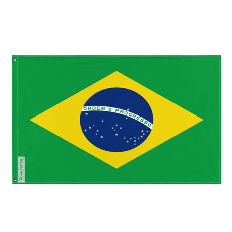 Drapeau du Brésil en plusieurs tailles 100 % polyester Imprimer avec Double ourlet - Pixelforma 