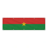 Drapeau du Burkina Faso grand format XL en polyester avec dix œillets