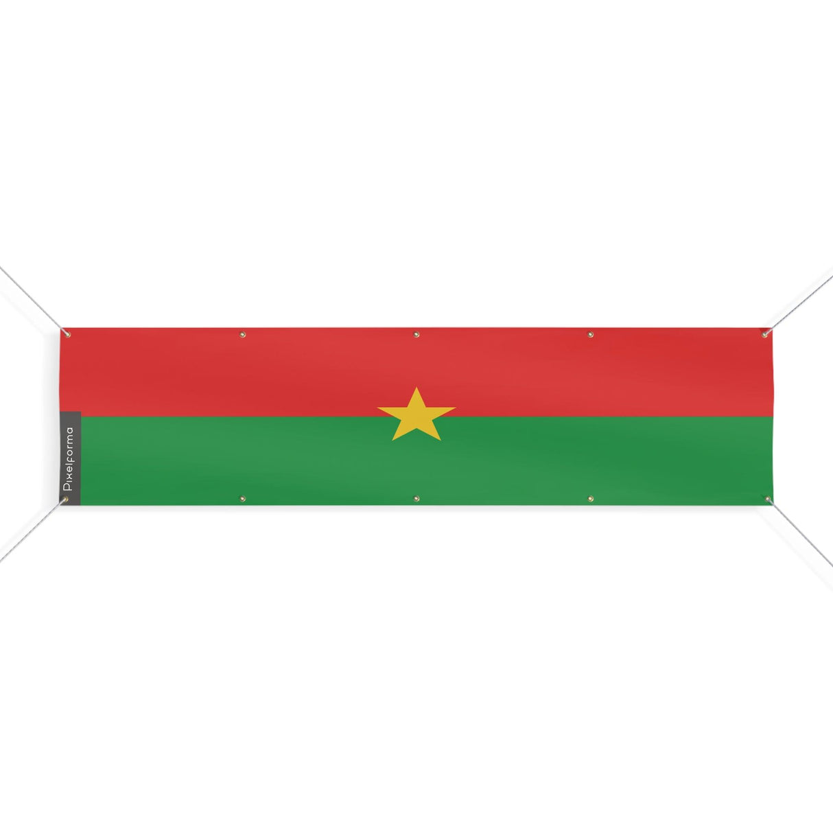 Drapeau du Burkina Faso 10 Oeillets en plusieurs tailles - Pixelforma 