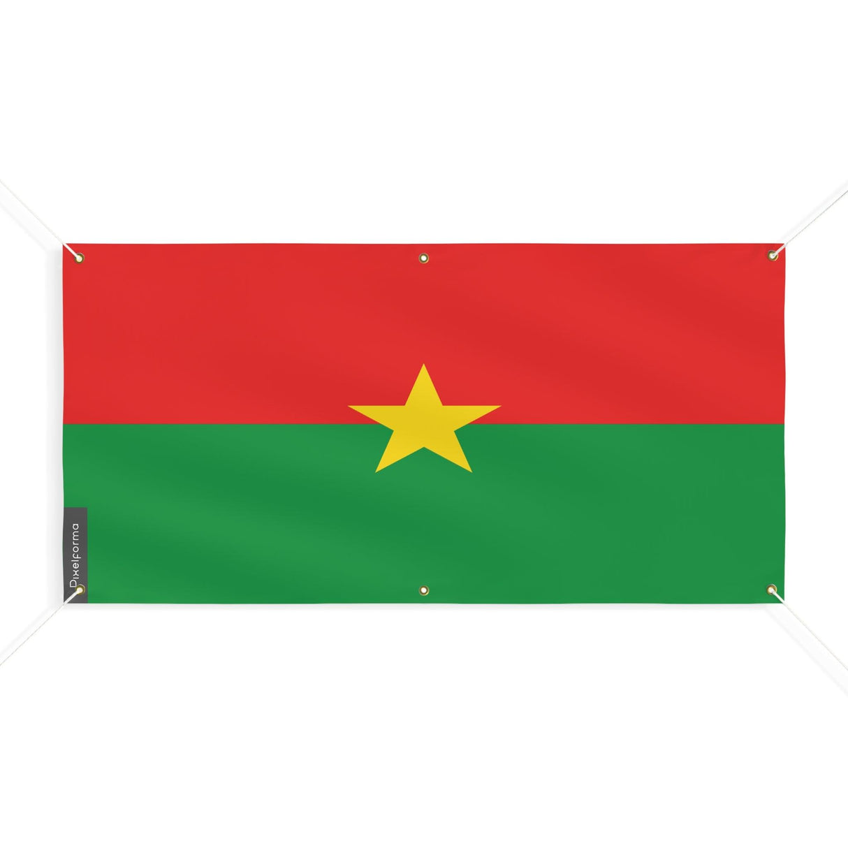 Drapeau du Burkina Faso 6 Oeillets en plusieurs tailles - Pixelforma 