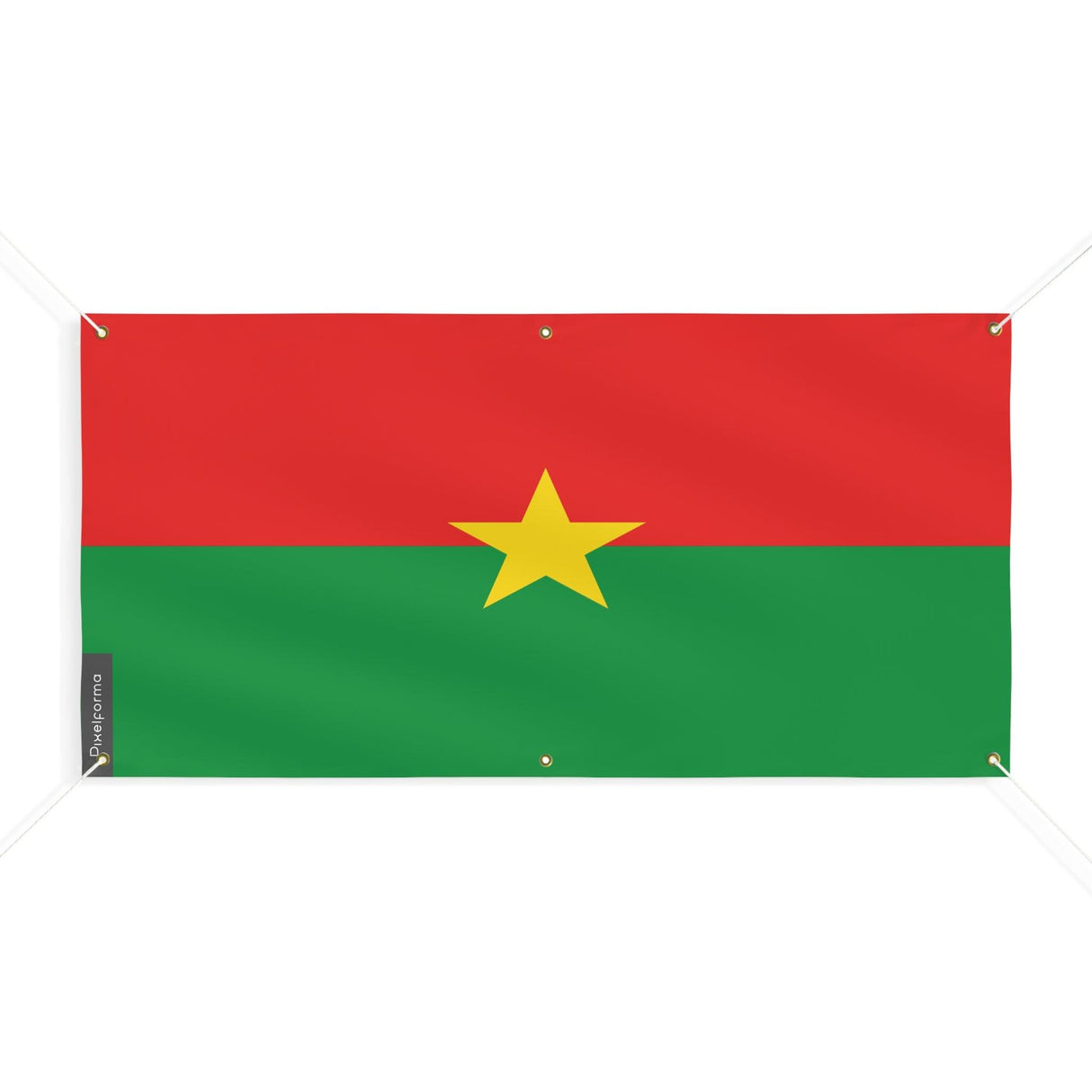 Drapeau du Burkina Faso 6 Oeillets en plusieurs tailles - Pixelforma