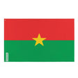 Drapeau burkina faso polyester résistant œillets à gauche