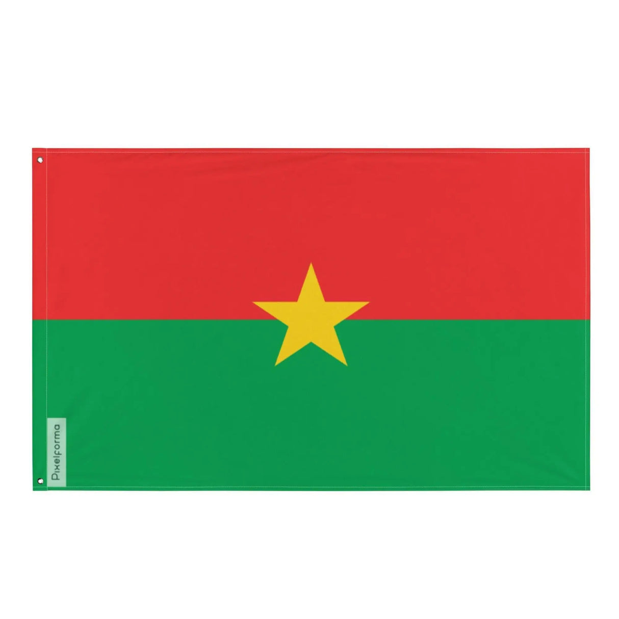 Drapeau burkina faso polyester résistant œillets à gauche