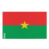 Drapeau burkina faso polyester résistant œillets à gauche