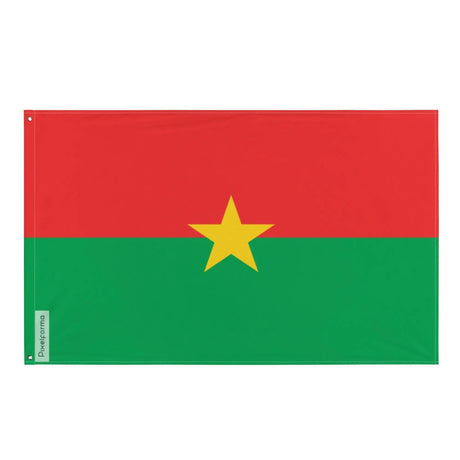 Drapeau burkina faso polyester résistant œillets à gauche